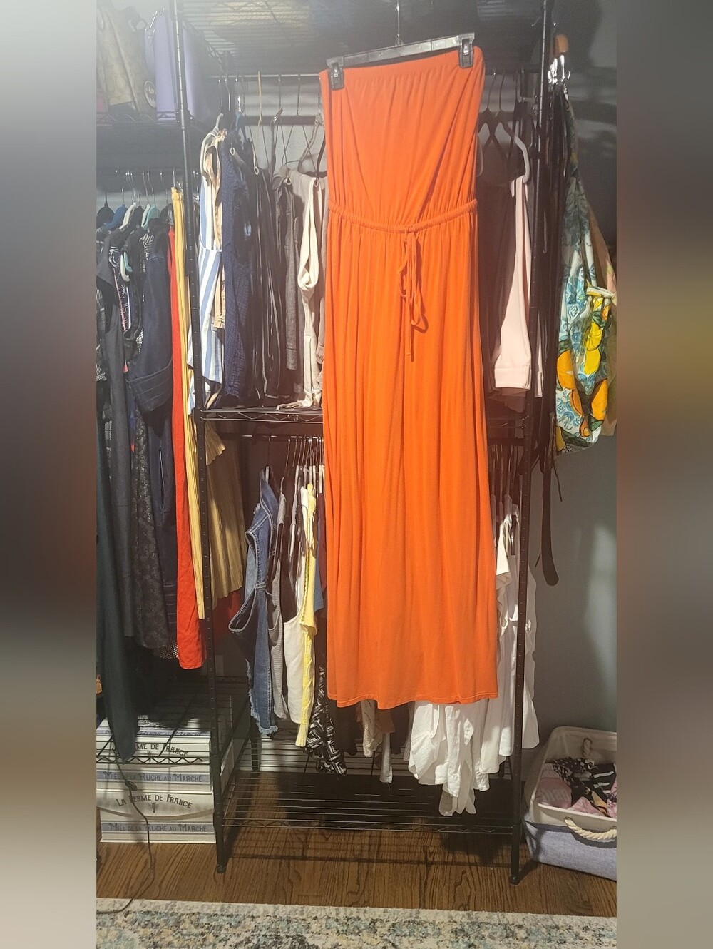 5 For $25 Old Navy Orange Strapless Maxi Dress